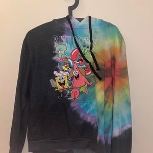 Rainbow Tie dye SpongeBob sweatshirt